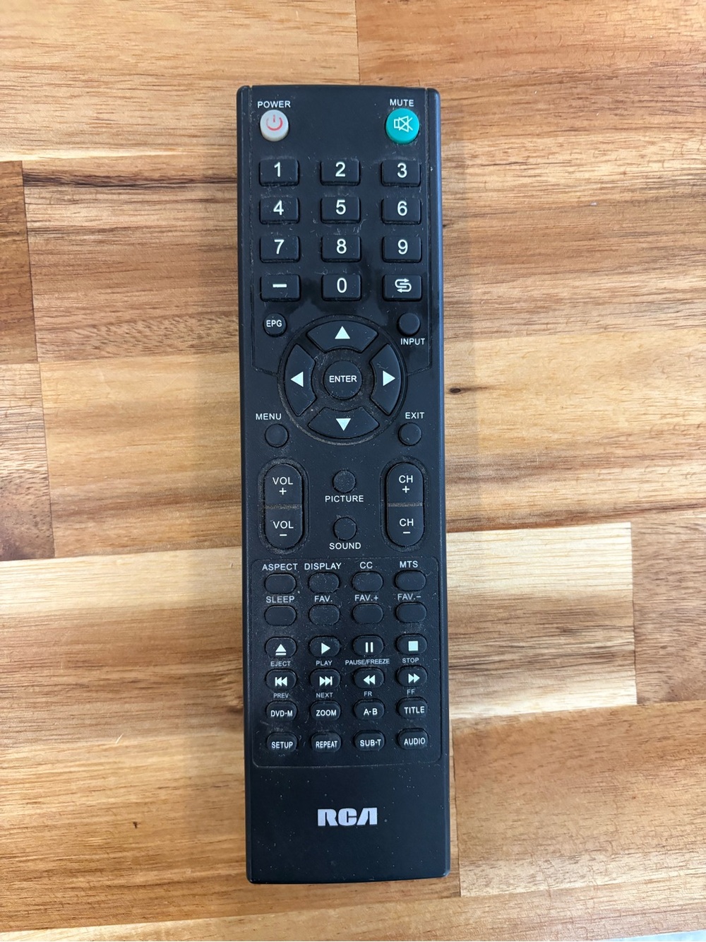 RCA Black TV Remote Control